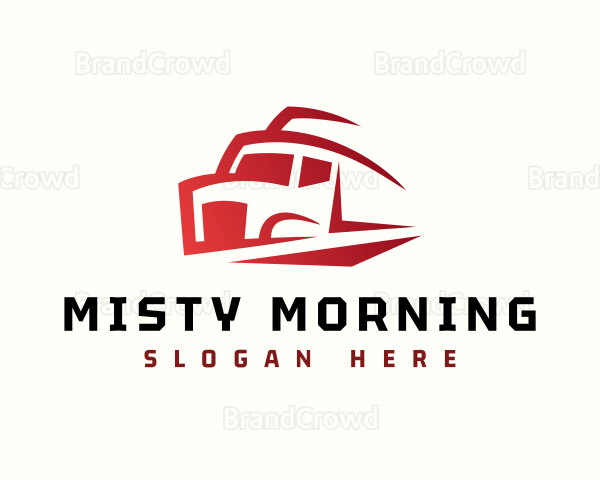 Trailer Truck Transport Logo