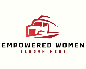 Trailer Truck Transport Logo