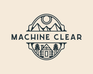 Forest - Mountain Cabin Camping logo design