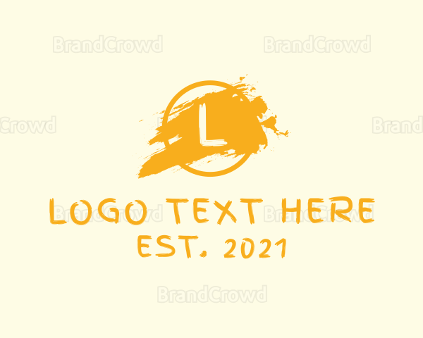 Acrylic Paint Brush Logo