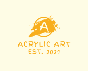 Acrylic Paint Brush logo design