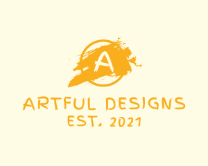 Acrylic Paint Brush logo design