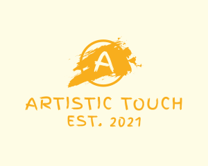 Acrylic Paint Brush logo design