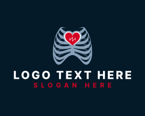 Surgeon - Medical Heart Ribs logo design