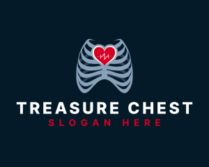 Chest - Medical Heart Ribs logo design