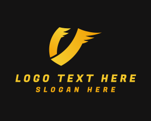 Logistic - Express Delivery Letter V logo design