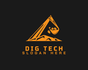 Industrial Digging Excavator logo design