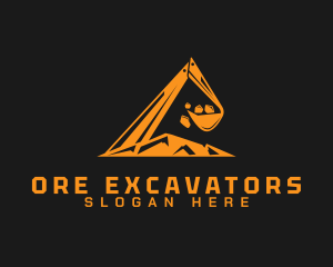 Industrial Digging Excavator logo design