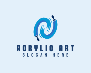 Acrylic - Paint Brush Swoosh logo design