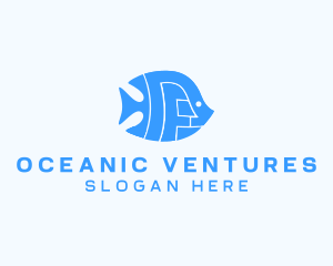 Fish Aquarium Marine logo design