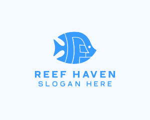 Fish Aquarium Marine logo design