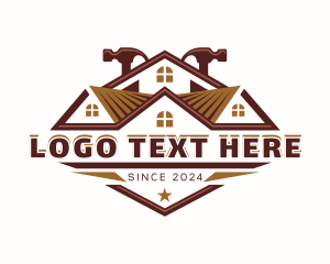 Tools - Roofing Hammer Carpentry logo design