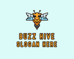 Wasp - Flying Hornet Wasp logo design