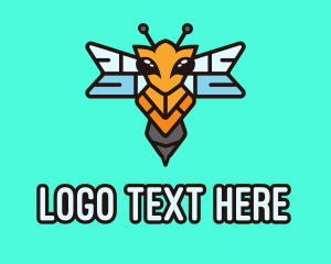 Pest Control - Flying Hornet Wasp logo design