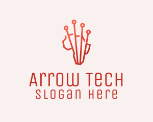 Tech Circuit Map logo design