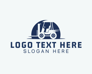 Trucking - Forklift Machinery Storage logo design