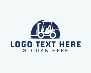 Negative Space - Forklift Machinery Storage logo design