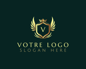 Wing - Luxury Crown Shield logo design