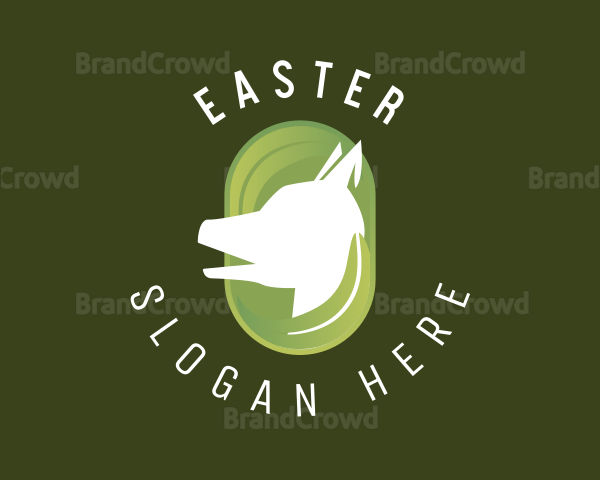 Eco Friendly Dog Leaf Logo