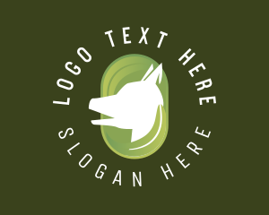 Groomer - Eco Friendly Dog Leaf logo design