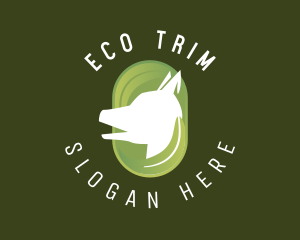 Eco Friendly Dog Leaf logo design