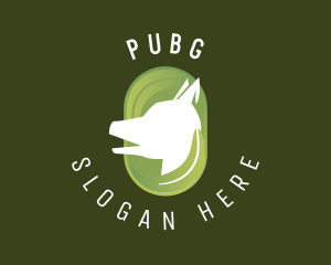 Pet - Eco Friendly Dog Leaf logo design