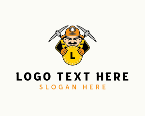 Coin - Coin Mining Man logo design