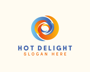 Hot Cold Temperature logo design