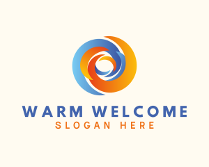 Hot Cold Temperature logo design