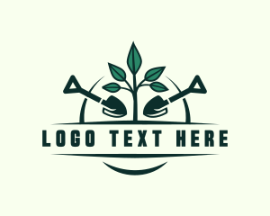 Leaf - Plant Shovel Landscaping logo design