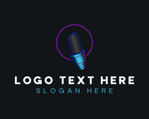 Singer - Microphone Entertainment Podcast logo design