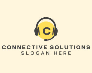 Interaction - Music Headphones Podcast logo design