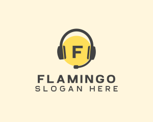 Radio - Music Headphones Podcast logo design