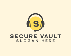 Encrypted - Music Headphones Podcast logo design