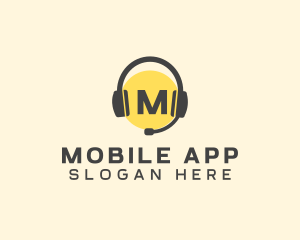 Telemarketing - Music Headphones Podcast logo design