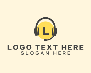 Message - Music Headphones Podcast logo design
