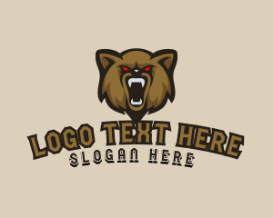 Character - Growling Bear Gaming logo design