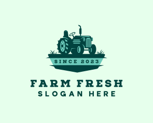 Farm Field Tractor logo design