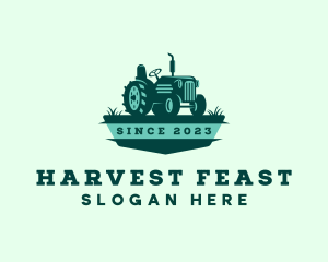 Farm Field Tractor logo design