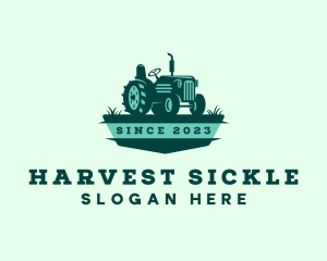 Farm Field Tractor logo design