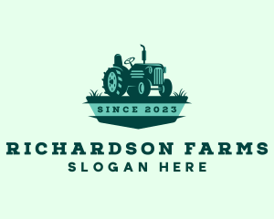 Farm Field Tractor logo design