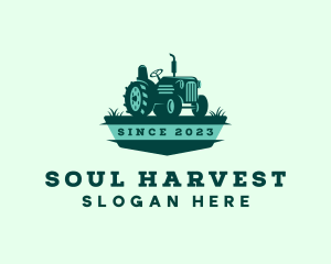 Farm Field Tractor logo design