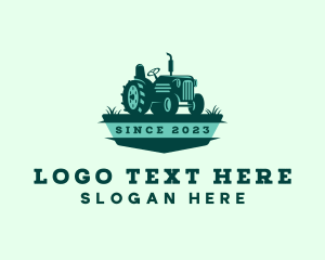 Cultivate - Farm Field Tractor logo design