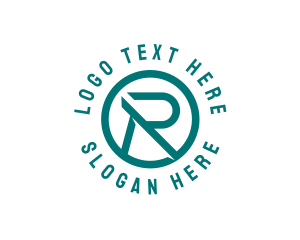 Modern - Green Business Letter R logo design