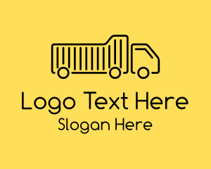 Delivery Truck - Monoline Dump Truck logo design