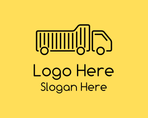 Delivery Truck - Monoline Dump Truck logo design