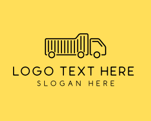 Automobile - Monoline Dump Truck logo design