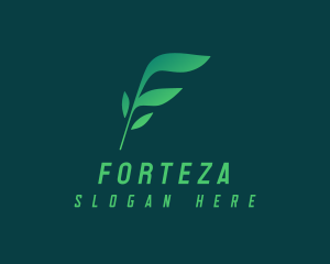 Garden Plant Letter F logo design