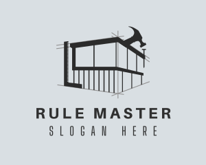 Ruler - Ruler Hammer Architectural House logo design