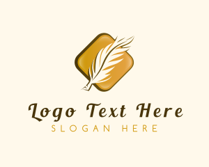 Pen - Quill Pen Plume logo design